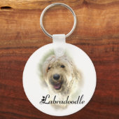 Cadeaus voor Labradoodle-liefhebbers Sleutelhanger (Voorkant)