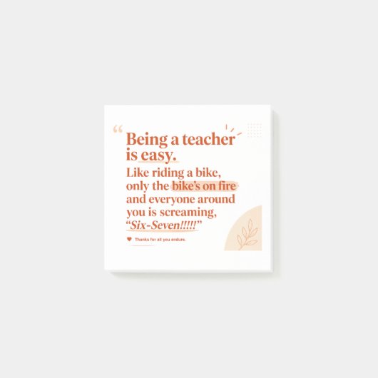 Cadeaus voor leraren en leuke schoolontwerpen post-it® notes (Voorkant)