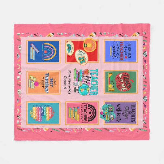 Cadeaus voor leraren Quotes Grappige Waardering Pe Fleece Deken (Voorkant (Horizontaal))