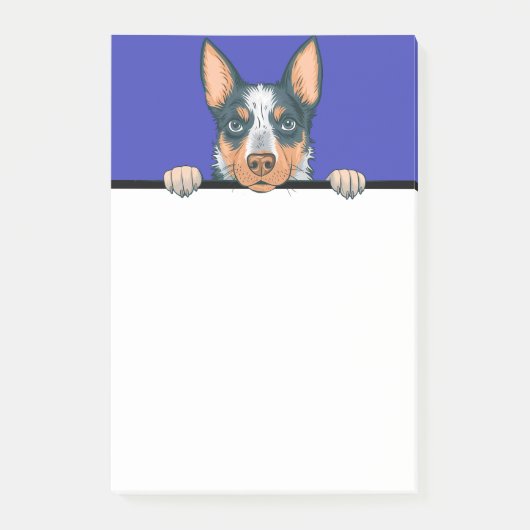 Cadeaus voor liefhebbers van Blue Heeler Australis Post-it® Notes (Voorkant)