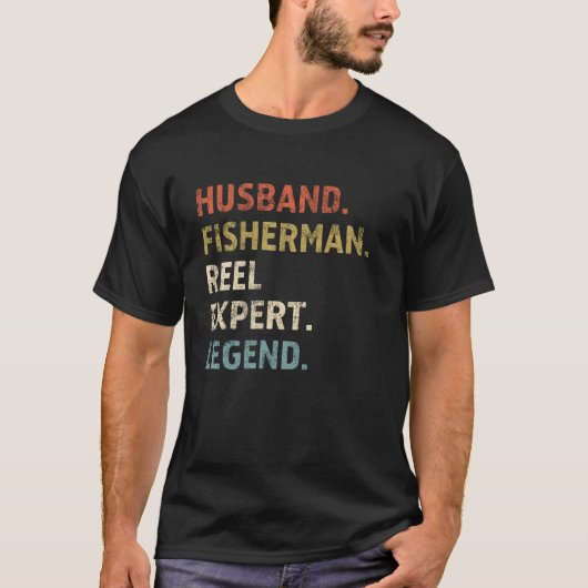 Cadeaus voor man, vader, visserman haspel expert t-shirt (Voorkant)