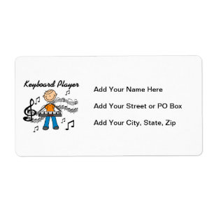 Cadeaus voor mannelijke stickfigure toetsenbordspe etiket