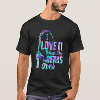 Cadeaus voor mannen die vissen Ik hou ervan als ze T-shirt
