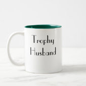 Cadeaus voor mannen - Trophy Husband koffiemok Tweekleurige Koffiemok (Links)