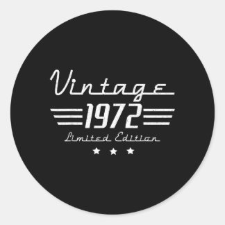 Cadeaus voor mannen van 55 jaar oud Vintage Clic A Ronde Sticker