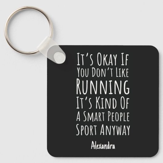 Cadeaus voor marathonlopers Funny Running Custom Sleutelhanger (Voorkant)
