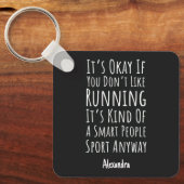 Cadeaus voor marathonlopers Funny Running Custom Sleutelhanger (Voorkant)
