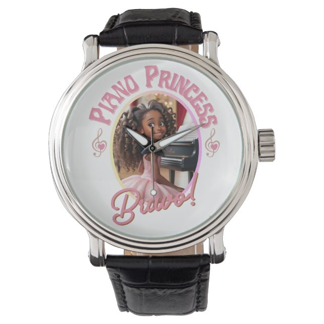 Cadeaus voor meisjes die graag piano spelen horloge (Voorkant)