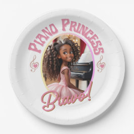 Cadeaus voor meisjes die graag piano spelen papieren bordje