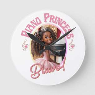 Cadeaus voor meisjes die graag piano spelen ronde klok