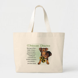 Cadeaus voor Miniature Pinscher Grote Tote Bag