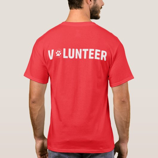 Cadeaus voor Paws Vrijwilliger T-shirt (Achterkant)