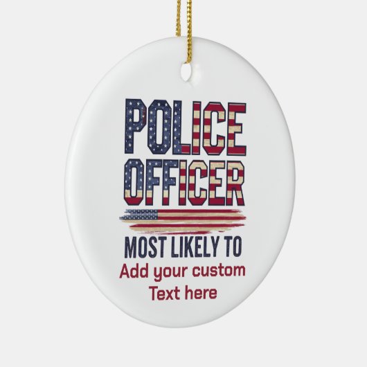 Cadeaus voor politieagenten meest waarschijnlijk U Keramisch Ornament (Rechts)