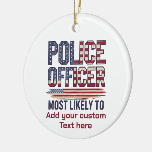 Cadeaus voor politieagenten meest waarschijnlijk U Keramisch Ornament (Links)