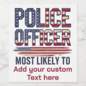 Cadeaus voor politieagenten meest waarschijnlijk U Wijn Etiket (Enkel label)