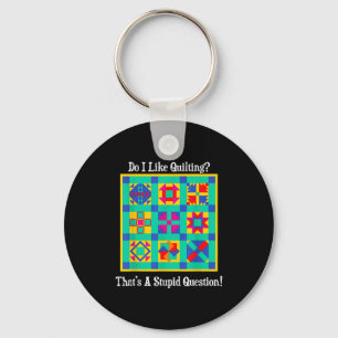 Cadeaus voor Quilters Quotes Oude Blokken Patronen Sleutelhanger