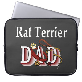 Cadeaus voor Rat Terrier vader Laptop Sleeve