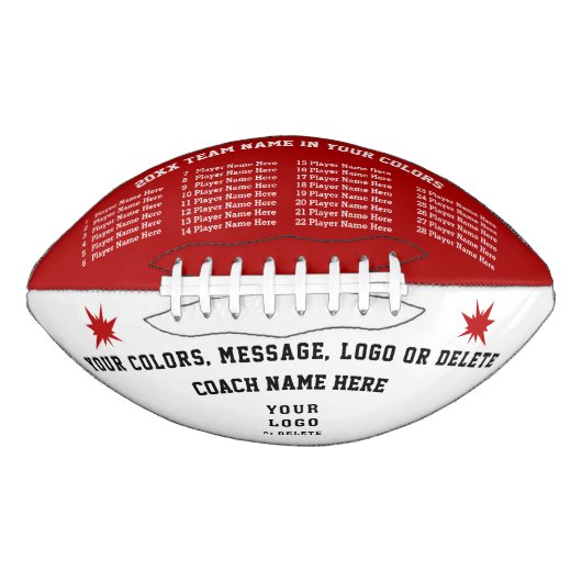 Cadeaus voor rood, wit en zwart Football (Voorkant)