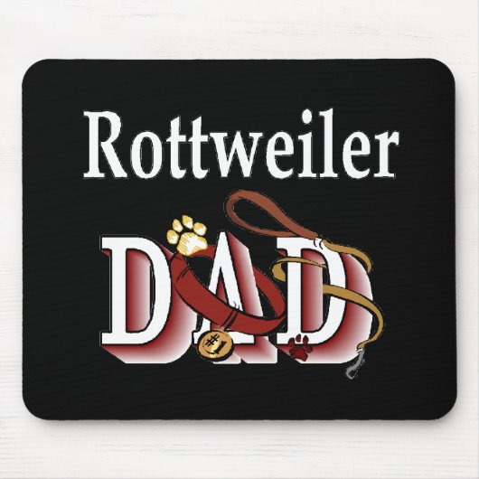 Cadeaus voor Rottweiler vaders Muismat (Voorkant)