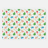 Cadeaus voor Snowman-kerstbomen glimlachen Koekjes Inpakpapier Vel (Voorkant 2)