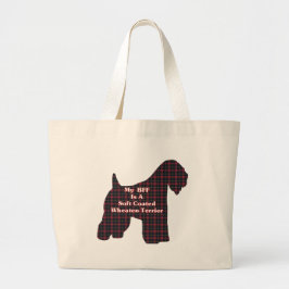 Cadeaus voor Soft Coated Wheaten Terrier BFF Grote Tote Bag