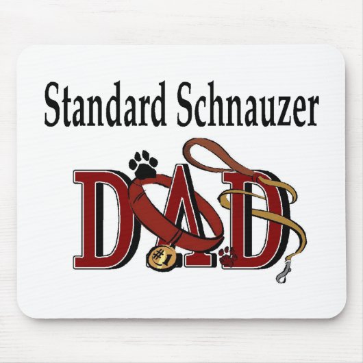Cadeaus voor Standard Schnauzer vader Muismat (Voorkant)