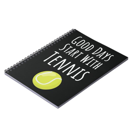 Cadeaus voor tennisspelers liefhebbers typografie notitieboek (Linkerzijde)