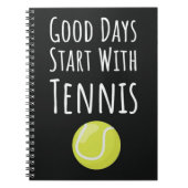 Cadeaus voor tennisspelers liefhebbers typografie  notitieboek (Voorkant)