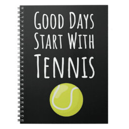 Cadeaus voor tennisspelers liefhebbers typografie notitieboek