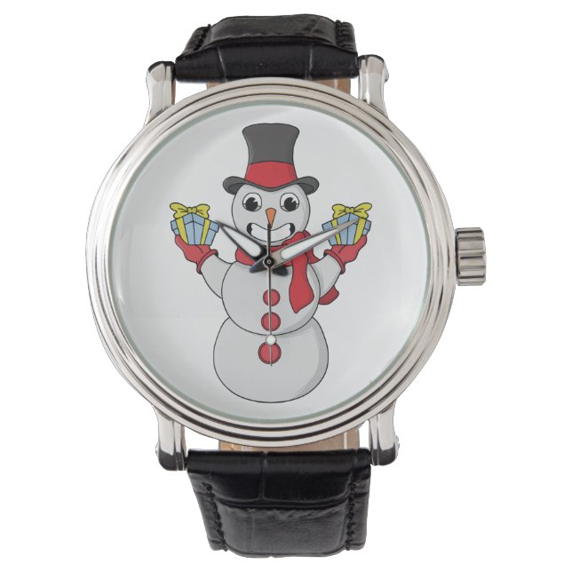 Cadeaus voor u van Snowman Horloge (Voorkant)
