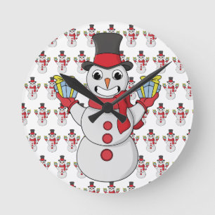 Cadeaus voor u van Snowman Ronde Klok