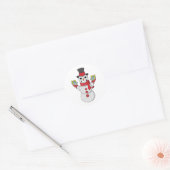 Cadeaus voor u van Snowman Ronde Sticker (Envelop)