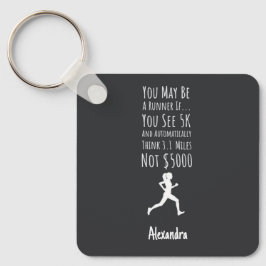 Cadeaus voor ultra-marathonloper gepersonaliseerd sleutelhanger