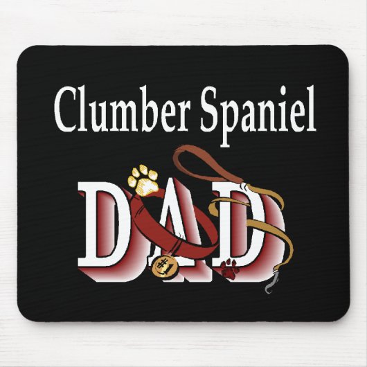 Cadeaus voor vader met Clumber Spaniel Muismat (Voorkant)