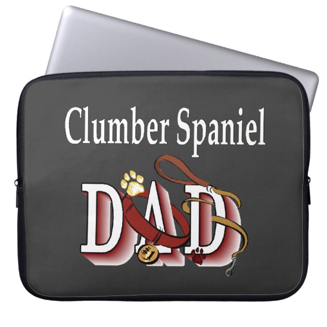 Cadeaus voor vader van Clumber Spaniel Laptop Sleeve (Voorkant)