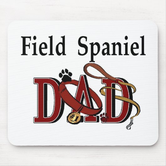 Cadeaus voor vader van Field Spaniel Muismat (Voorkant)