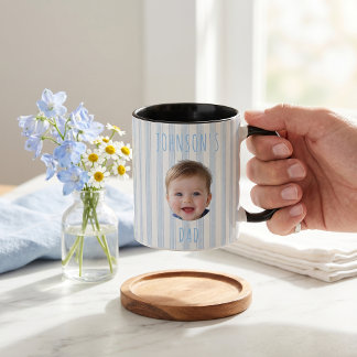 Cadeaus voor Vaderdag voor Vader Blauwe Strepen Mok
