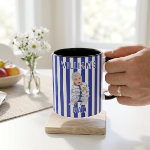 Cadeaus voor Vaderdag voor Vader Blauwe Strepen Mok