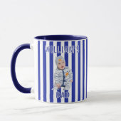 Cadeaus voor Vaderdag voor Vader Blauwe Strepen Mok (Links)
