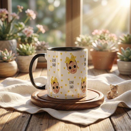 Cadeaus voor Vaderdag voor Vader Gele Hart Mok