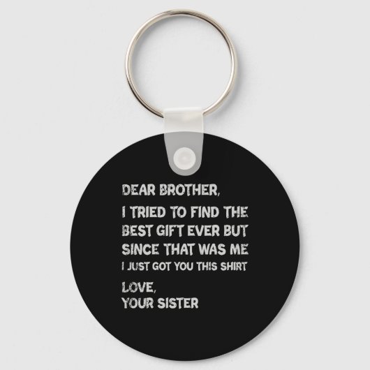 Cadeaus voor vaders dag voor Mannen broeder Sleutelhanger (Voorkant)