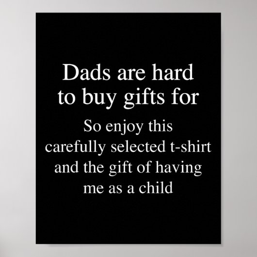 Cadeaus voor vaders die moeilijk te kopen zijn voo poster (Voorkant)