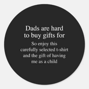 Cadeaus voor vaders die moeilijk te kopen zijn voo ronde sticker