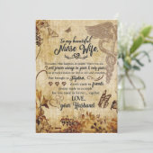 Cadeaus voor verpleegster echtgenote | Brief aan m Kaart (Staand voorkant)