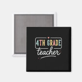 Cadeaus voor vierdegroep leraren Vierde klas terug Magneet (Voorkant / Achterkant)