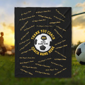 Cadeaus voor Voetbal coaches, ALLE namen van spele Fleece Deken
