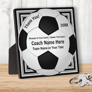 Cadeaus voor Voetbal coaches, gepersonaliseerd Pla Fotoplaat