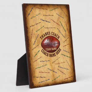 Cadeaus voor Voetbalcoaches, Voetbalcoachplaquette Fotoplaat