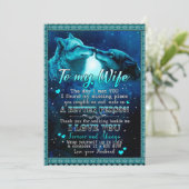 Cadeaus voor vrouw | Brief aan mijn vrouw Ik hou v Feestdagenkaart (Staand voorkant)