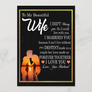 Cadeaus voor vrouw   Brief aan mijn vrouw liefde v Kaart